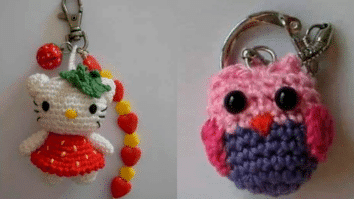 Chaveiros com Amigurumis