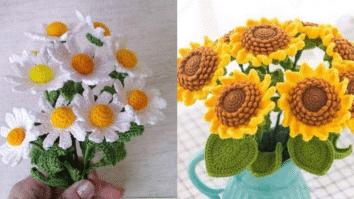 Flores de Crochê para Aplicação