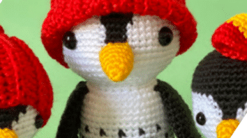 Amigurumi de crochê Pinguim Grande