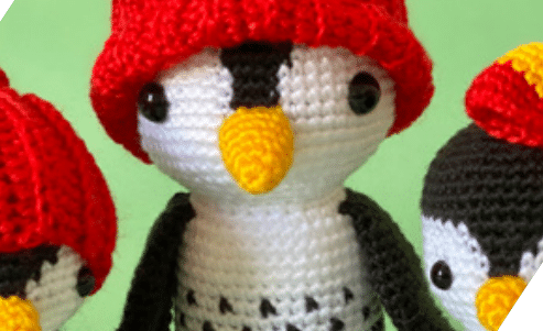 Amigurumi de crochê Pinguim Grande