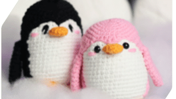 Amigurumi de crochê Pinguim casal