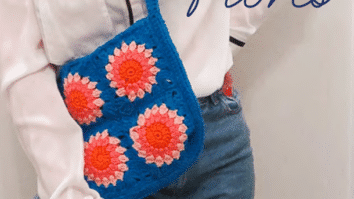 Bolsa de Crochê com Flores