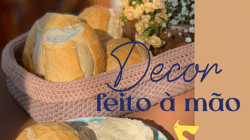 Cesto de crochê e Porta-Objetos