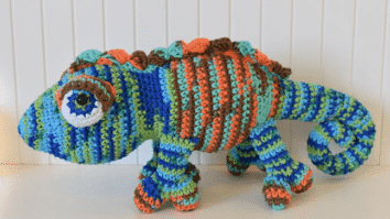 Amigurumi Camaleão de Crochê