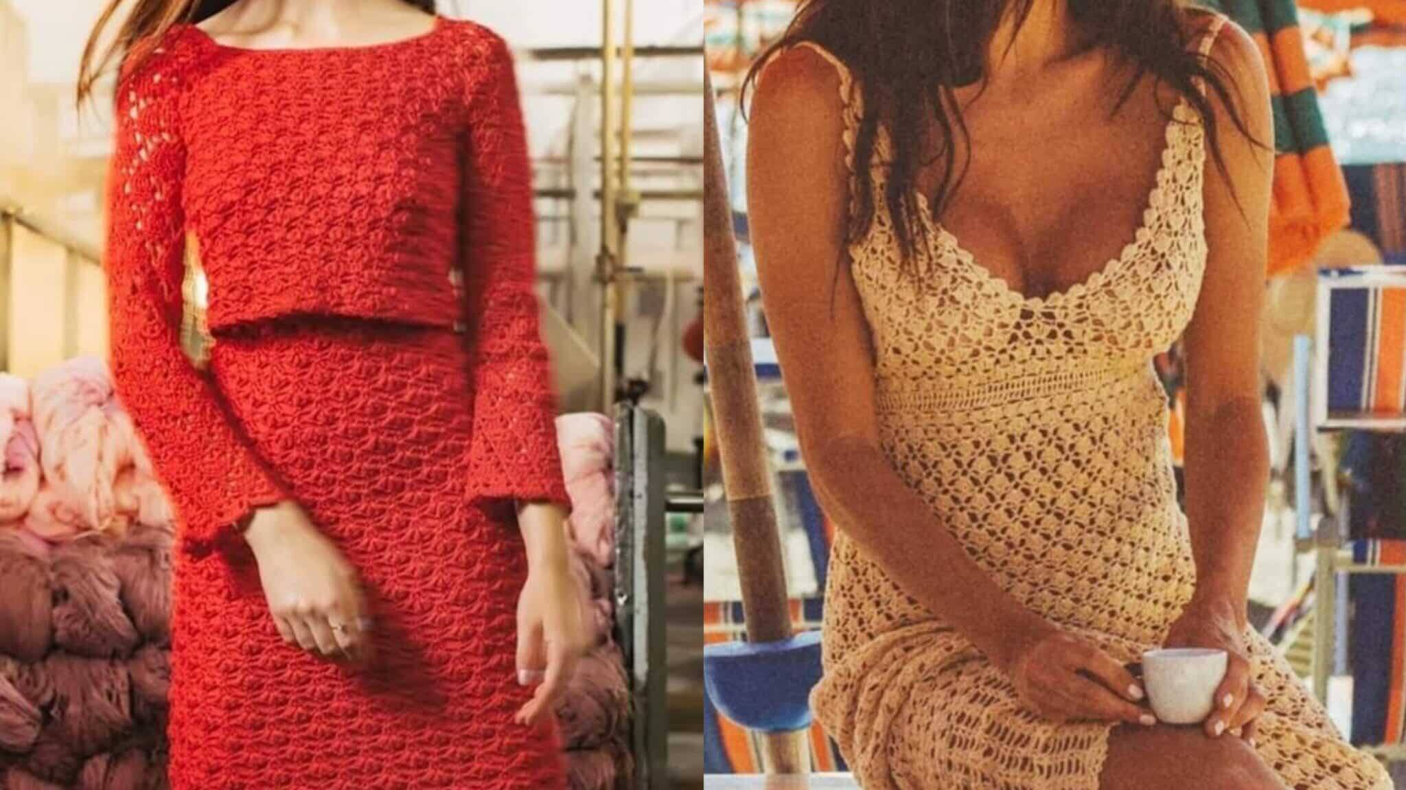 Vestidos de Crochê Passo a Passo e Gráficos Parte 1