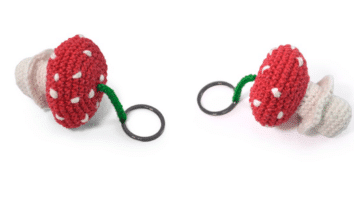 Veja Como Fazer o Amigurumi Chaveiro de Cogumelo
