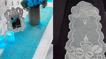 Caminhos de Mesa em Crochê com Graficos Gratis para Download Agora Pt 1