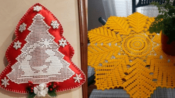 Centros de Mesa e Enfeites de Natal em Crochê com Graficos Gratis