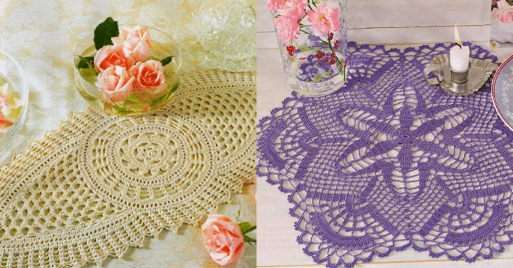 Centros de Mesa em Crochê com Gráficos : Faça Sucesso na Sua Decor Pt 4