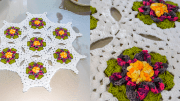Centro de Mesa em Crochê Jardim Perfeito para Seu Lar