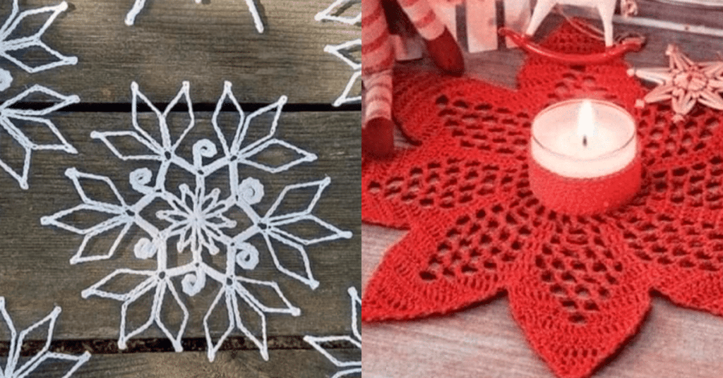 Decore Sua Árvore de Natal com Estes Lindos Enfeites de Crochê