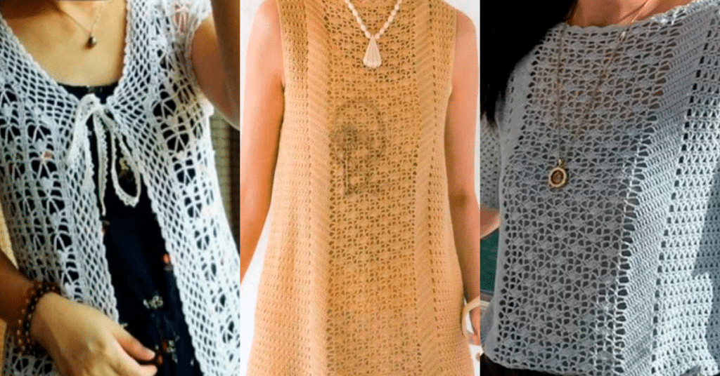 Faça Essas Peças Incríveis: Blusas Fresquinhas em Crochê com Gráficos
