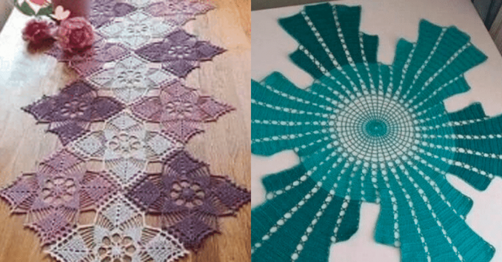Os Mais Belos Caminhos de Mesa em Crochê com Graficos: Um Arraso Prá Sua Mesa