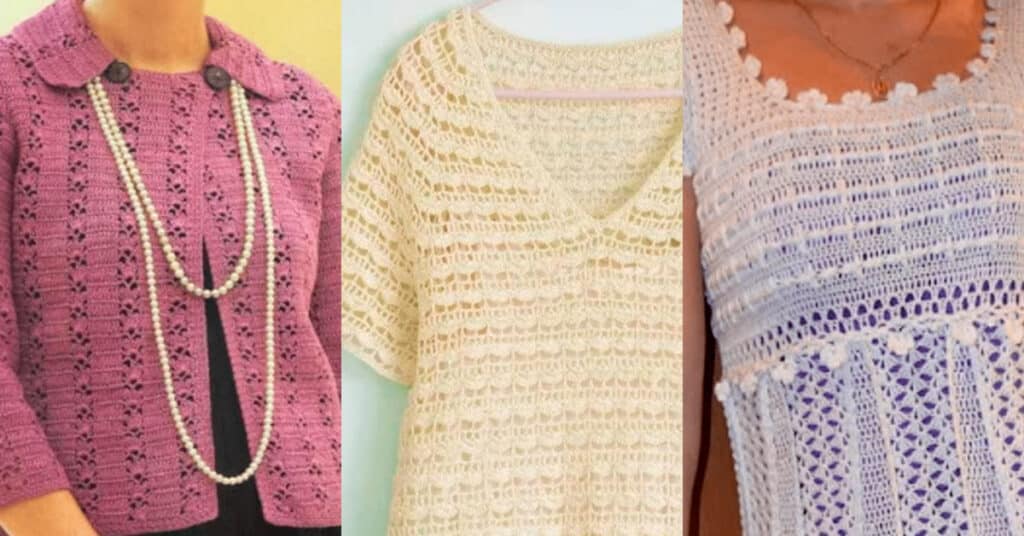 Gráficos de Crochê Detalhados: 2 Blusas Encantadoras e Leves
