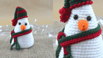 Amigurumi boneco de neve em crochê: Passo a passo da receita