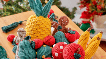 Cesto de Natal em Crochê