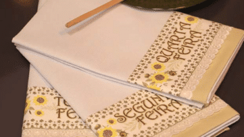 Pano de Prato Semana Girassol Patchwork
