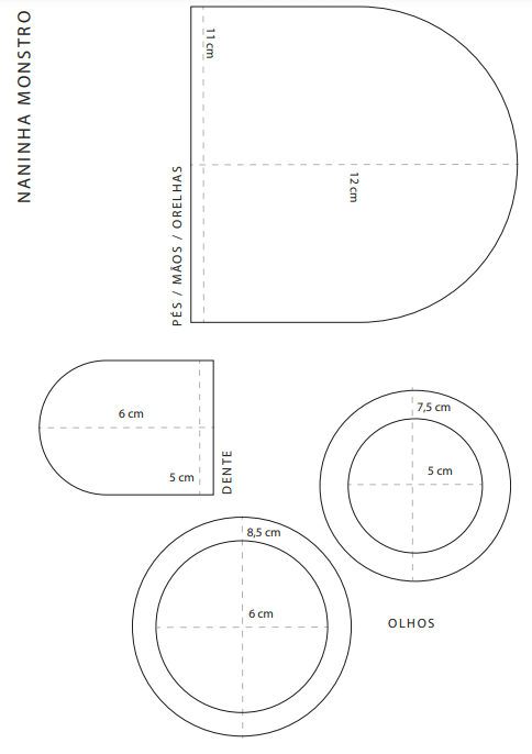 Naninha Monstrinho Patchwork