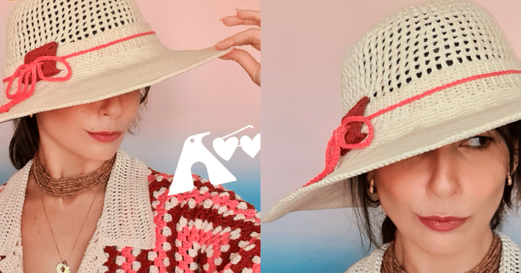 Moda Verão 2024: Belo Chapéu de Praia em Crochê com Gráficos