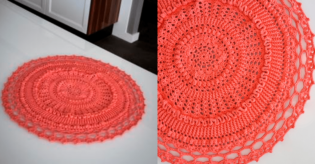 Aprenda a Fazer Esse Centro de Mesa em Crochê Coral com Gráficos