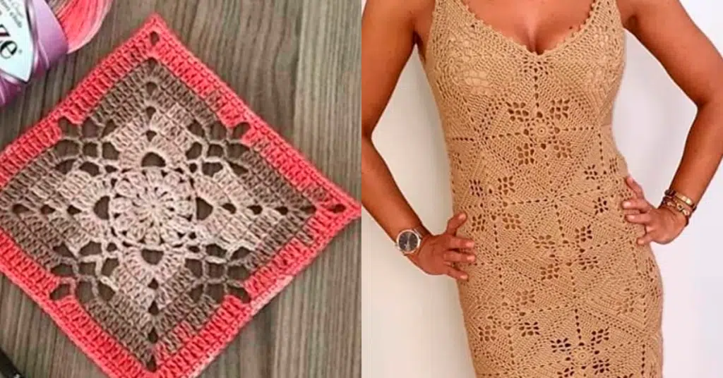 Passo a Passo: Vestido de Crochê Bem Fácil e Bonito com Square