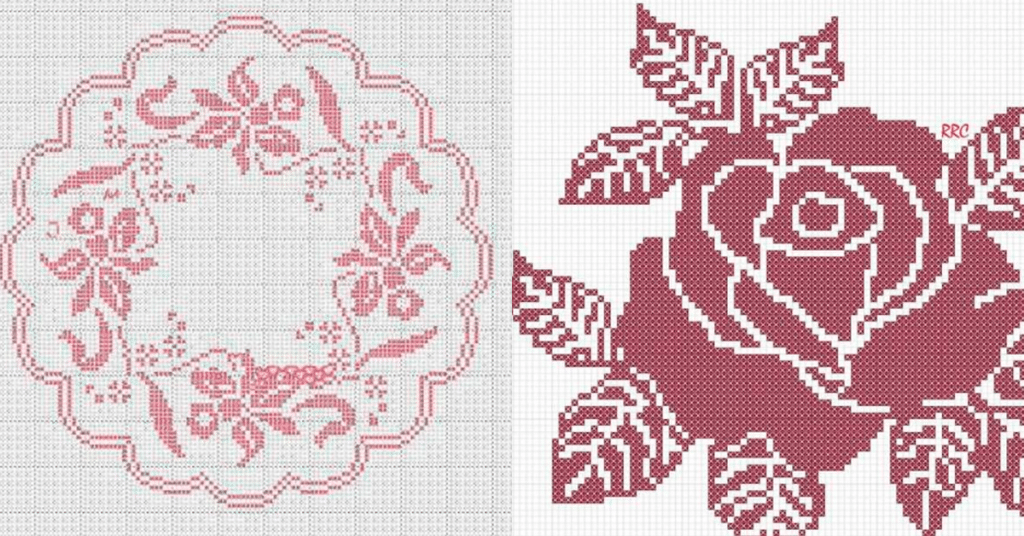 Faça Caminhos de Mesa Hoje Mesmo - Gráficos de Crochê Filé