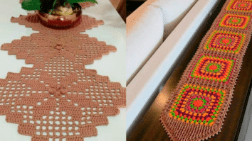 Trilho de Mesa Em Crochê Fácil para Iniciantes e Modelos com Gráficos