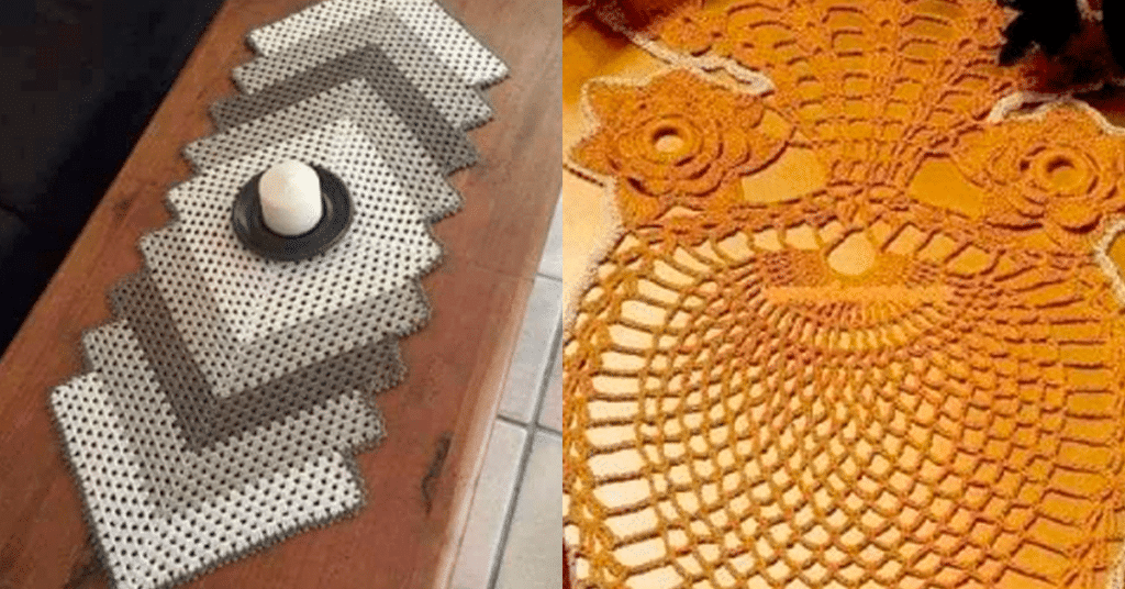 Delicados e Incríveis Caminhos de Mesa em Crochê com Graficos