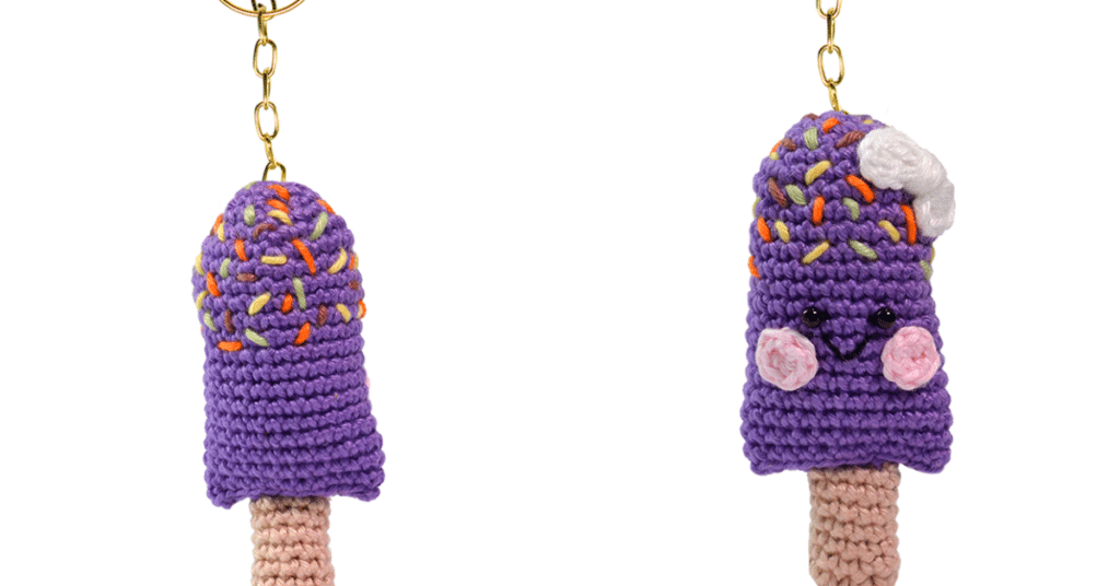 Amigurumi Chaveiro Picolé para Vender Passo a Passo Detalhado