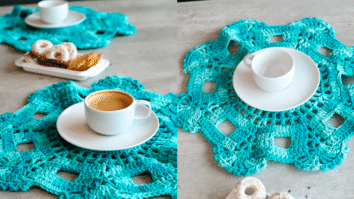 Faça Esse Lindo Sousplat de Crochê Tiffany com Gráficos