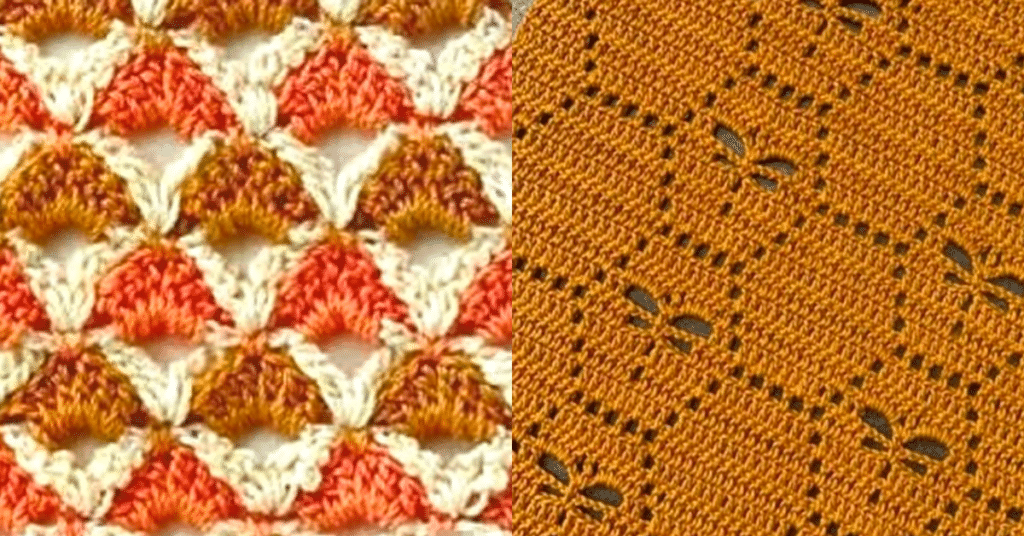 Pontos de Crochê Variados com Amostras e Gráficos Detalhados