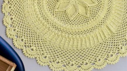 Sousplat de crochê Amarelo Claro: Uma beleza Única