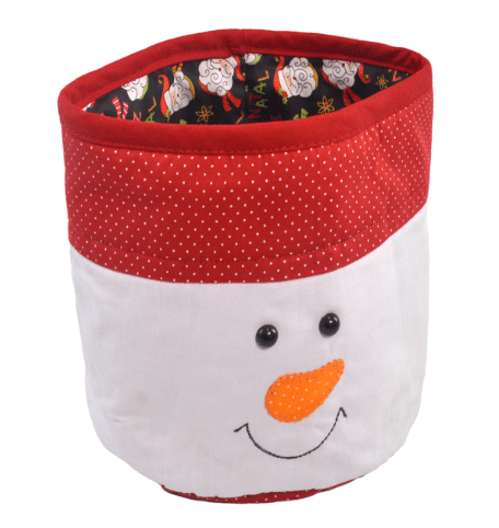 Encanto Festivo: Porta Panetone Boneco de Neve em Patchwork