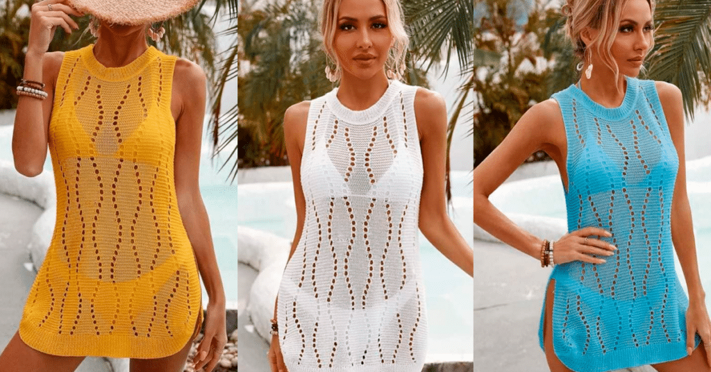 Modelos de Lindas Saídas de Praia em Crochê com Gráficos