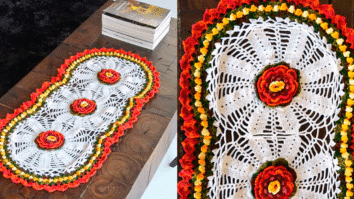 Trilho de Mesa em Crochê Oval Passo a Passo com Gráficos