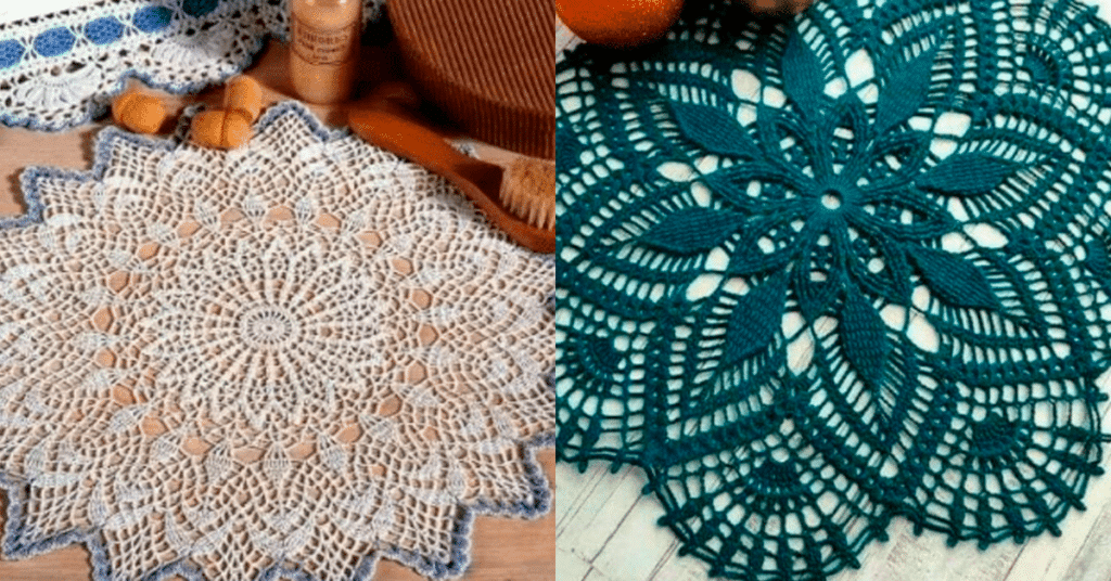 Gráficos dos Pontos: Os Mais Lindos Centros de Mesa em Crochê
