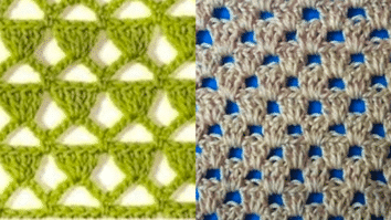 Coleção de Pontos de Crochê Diferentes com Amostras
