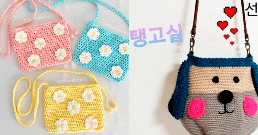 Bolsas de Crochê Infantil - Inspirações Belíssimas para Crianças