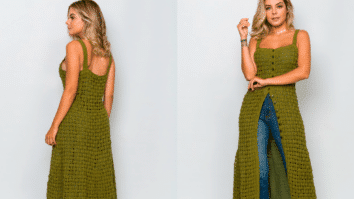 Como Fazer Vestido em Crochê Aberto Militar com Gráficos Fácil