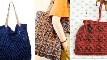 Bolsas de Crochê Simples e Bonitas - 35 Opções com Gráficos