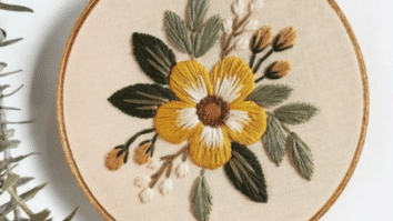 Bordado de Flores de Canto em Ponto Cruz: Guia Prático de Bordado