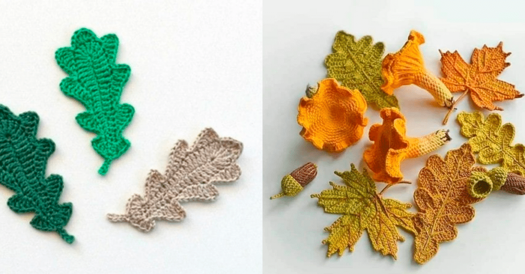 Folhas de Crochê para Aplicação com Gráficos Detalhados