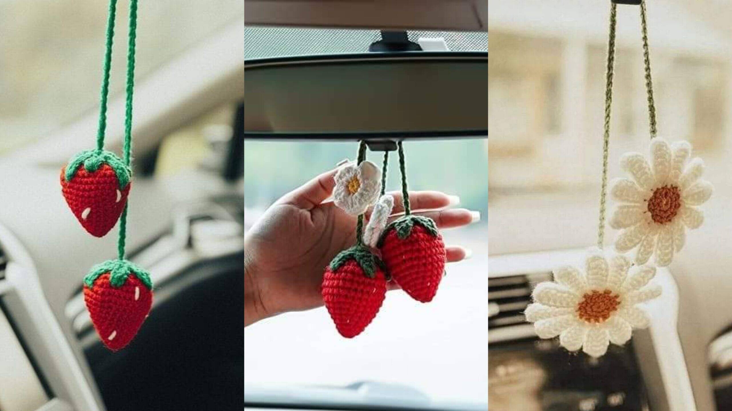 Crochê Criativo: Pendentes para Carro – Dê um Toque Pessoal ao Seu Veículo