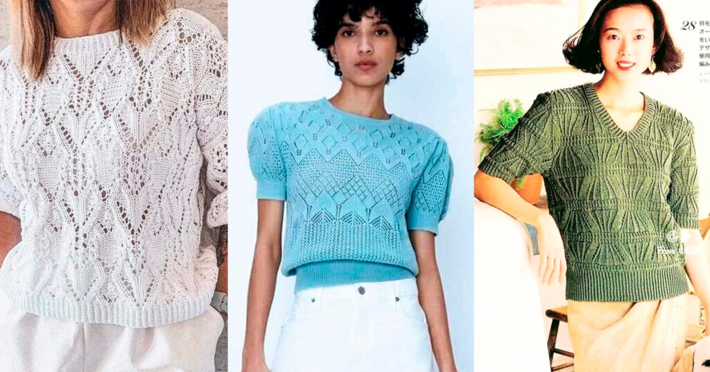 Gráficos de Blusa de Crochê para Arrasar na Moda Final do Ano