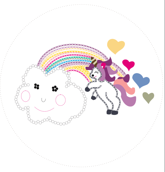 bordado rainbow