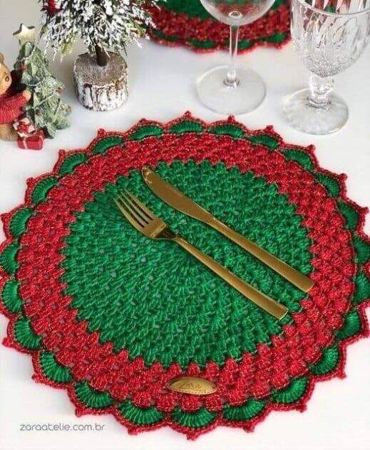 Guia de Sousplats de Crochê para uma Mesa de Natal Encantadora