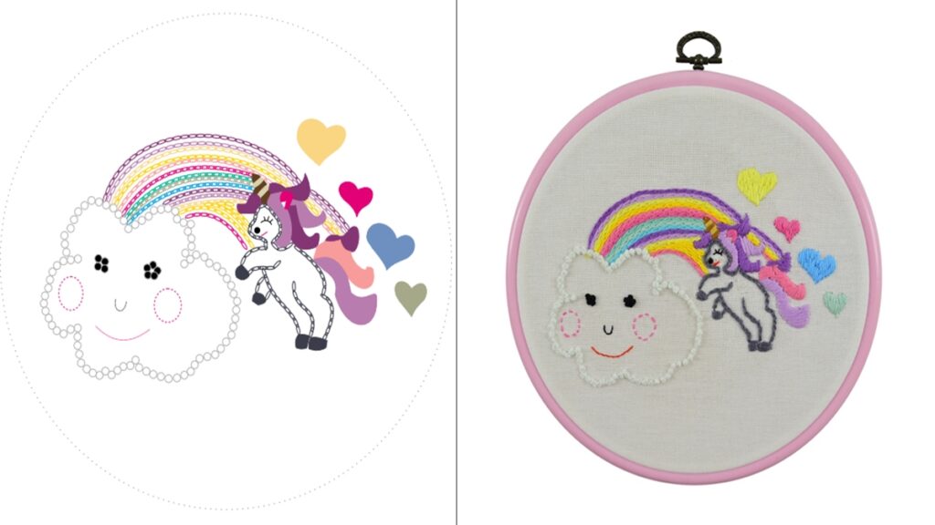 bordado rainbow