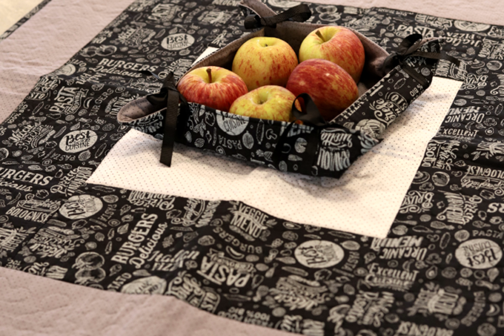 Centro de mesa em patchwork