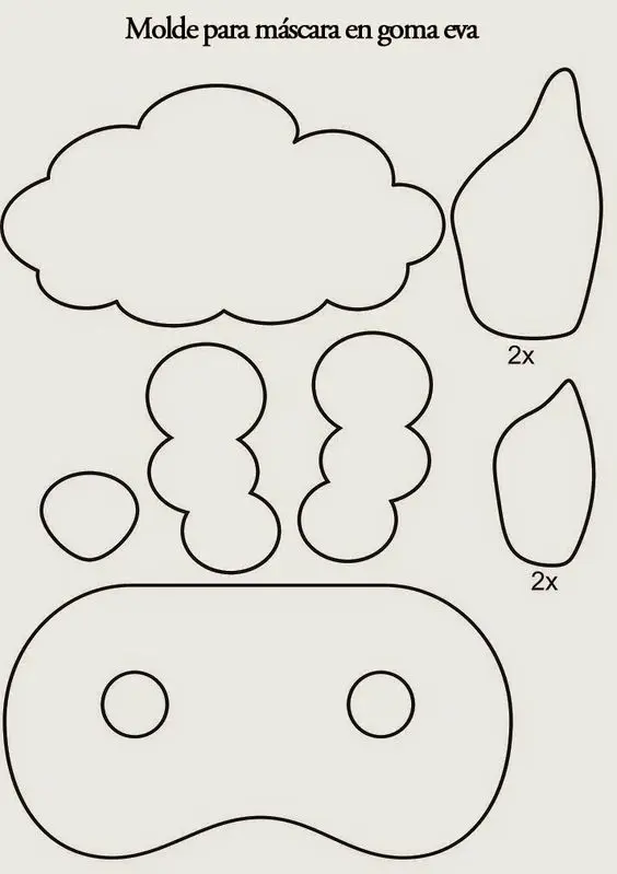 Molde para Máscara de Ovelha