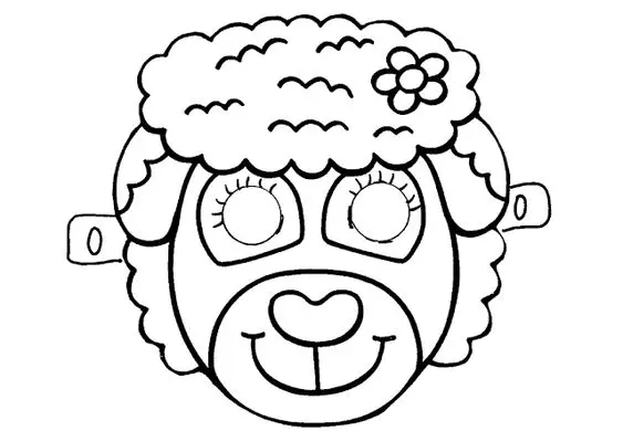 molde para mascara de ovelha